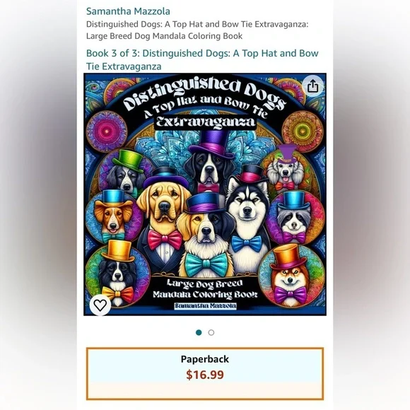 Distinguished Dogs: Large Breed Dog Mandala Coloring Book - Picture 3 of 8